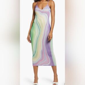 AFRM MIDI SWIRL DRESS SIZE 2X